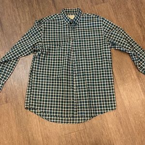 Mens Cabelas Outfitter series button down shirt large Tall dress shirt. Green